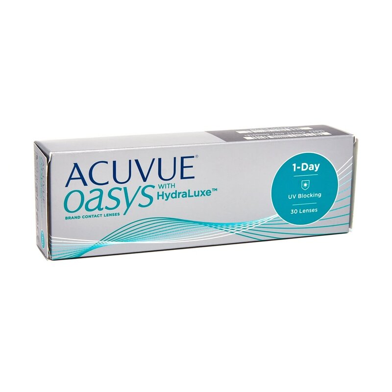 Acuvue Oasys 1-Day with Hydraluxe
30 and 90 Packs
Daily Wear
1 Day Replacement